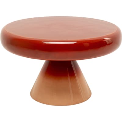 Table basse ronde en acier rouge d60