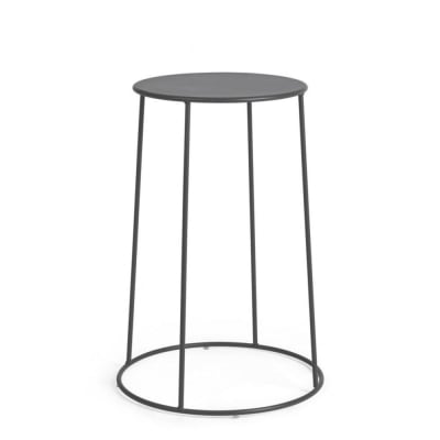 Set de 4 tables basses en acier anthracite