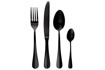 Ménagère 24 pièces en Acier inoxydable, noir