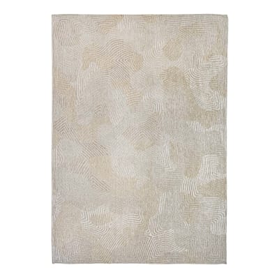 Tapis salon et chambre moderne tissé plat  240x340 cm beige