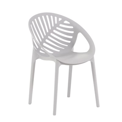 Lot de 4 chaises empilables en polypropylène renforcé grises