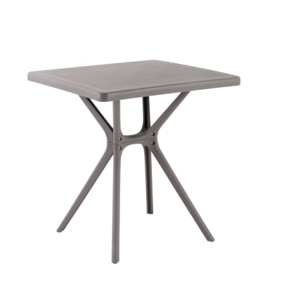 Table de jardin 70x70 cm en polypropylène renforcé taupe