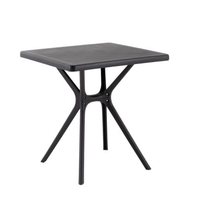 Table carrée 80x80 cm en polypropylène renforcé anthracite