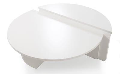 Set de 2 tables basses design blanc mat