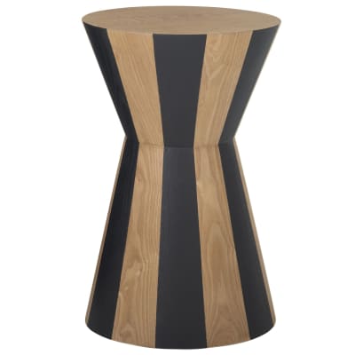 Bout canapé en bois noir unique