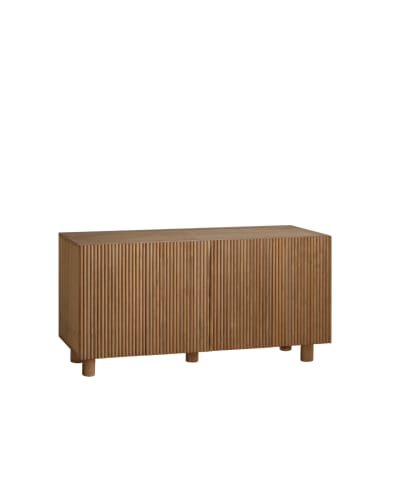 Buffet en bois de sapin et pin en ton vieilli 152x42cm
