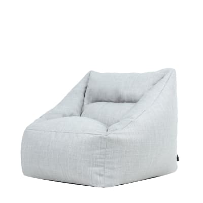 Pouf fauteuil d'intérieur et d'extérieur en tissu tissé gris