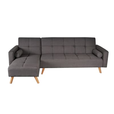 Canapé d'angle convertible, angle gauche,  gris