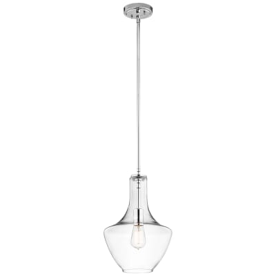 Suspension en acier et verre, finition chrome