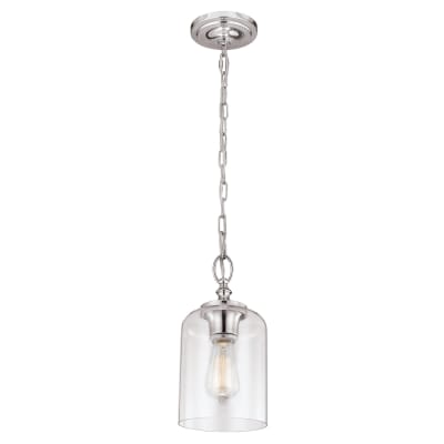 Suspension acier étiré, verre gravé nickel poli