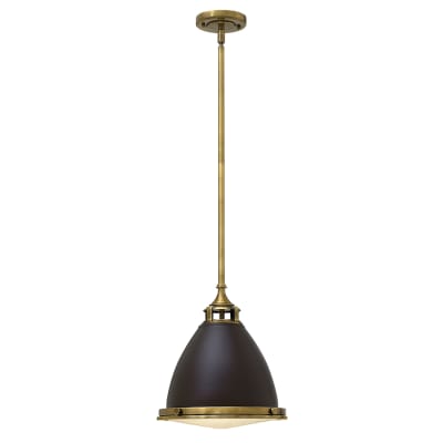 Suspension en verre et acier moulé finition bronze