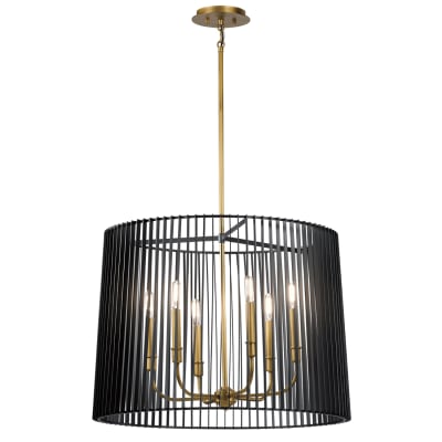 Lustre en acier finition noir et laiton naturel
