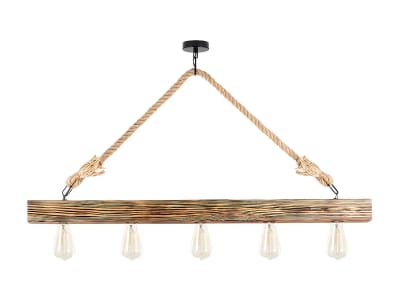 Suspension et lustre teck naturel clair