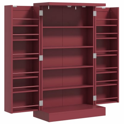 Armoire de cuisine buffet vaisselier moderne rouge