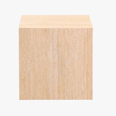 Table basse carré marbre d'ingénierie couleur travertin