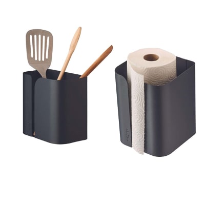 Accessoires porte-ustensiles et porte rouleau essuie-tout