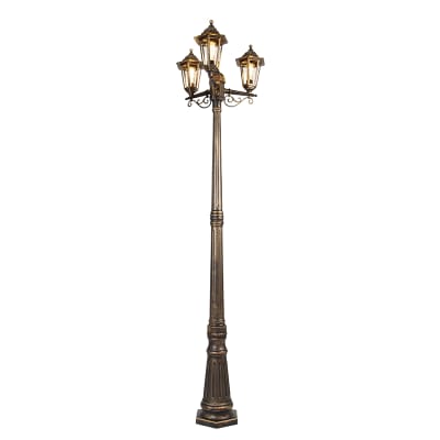 Lanterne extérieur antique dorée 3 lumières