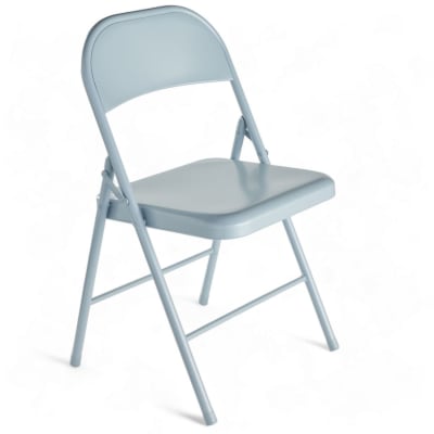 Chaise pliante métal  46x43cm bleu