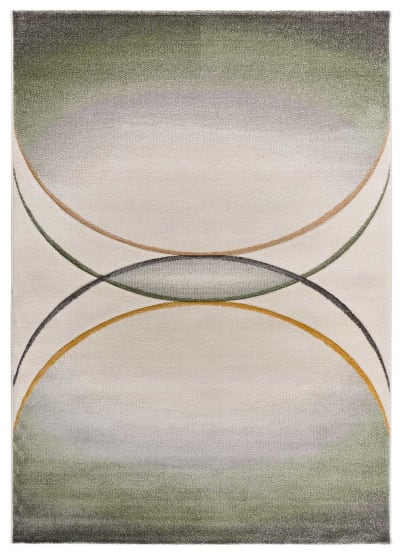Tapis moderne crème/vert/gris 160x230 cm
