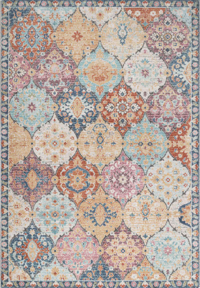 Tapis extérieur terrasse cuisine balcon, multicolore, 80 x 150 cm