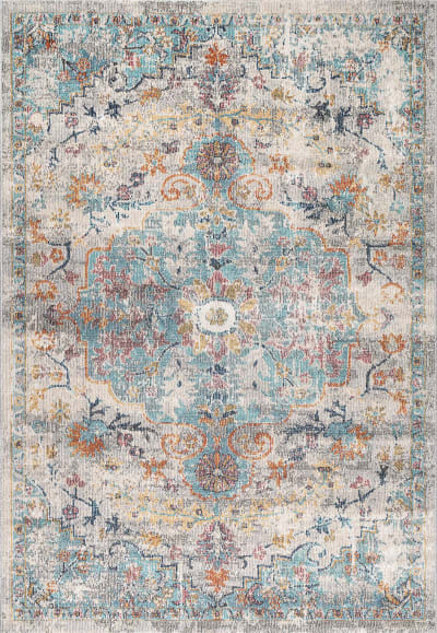 Tapis extérieur terrasse cuisine vintage, multicolore, 200 x 290 cm