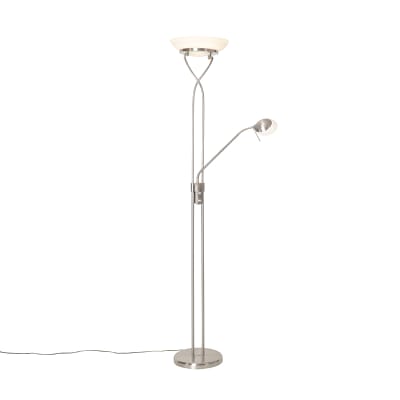 Lampadaire acier led gradateur lampe lecture