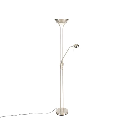 Lampadaire acier lampe lecture led variateur