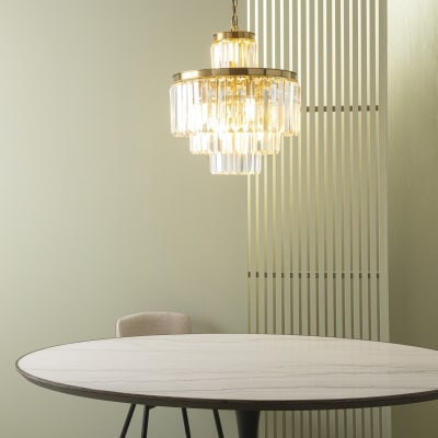 Lustre en métal doré