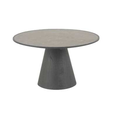 Table basse en chêne et pierre bleue l70 cm