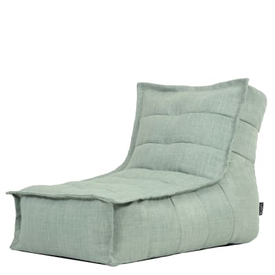 Pouf chauffeuse d'extérieur vert sauge