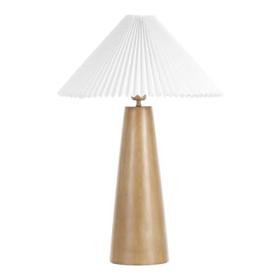 Lampe de table en corps en résine/ombre en tissu, naturel