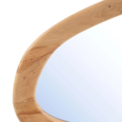 Miroir bois de teck marron 63x120x3cm