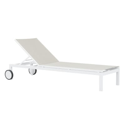 Duo bains de soleil blanc L214 x P73 x H38 cm