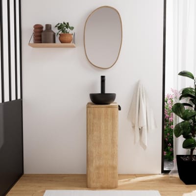 Ensemble meuble lave mains  + vasque + miroir
