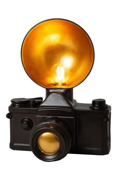 Lampe de table plastique noire