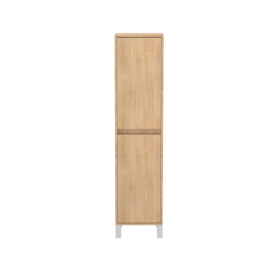 Colonne de salle de bains effet bois marron 32x35x160cm