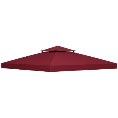 Toile de rechange pour pavillon 3x3m polyester rouge