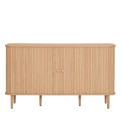 Buffet 2 portes coulissantes en bois l140cm - bois clair