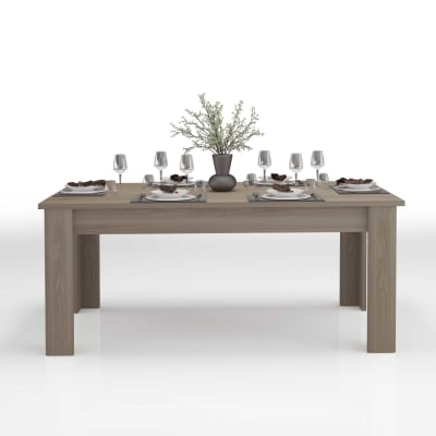 Table extensible 6-8 personnes 140/190 cm effet bois orme