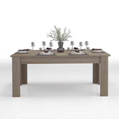 Table extensible 6-8 personnes 160/210 cm effet bois orme