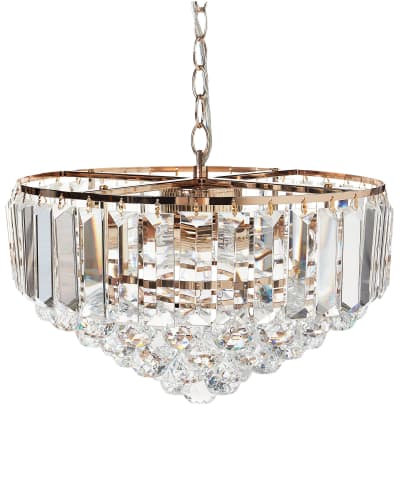 Lustre cristal doré