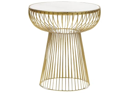Table d'appoint marbre doré