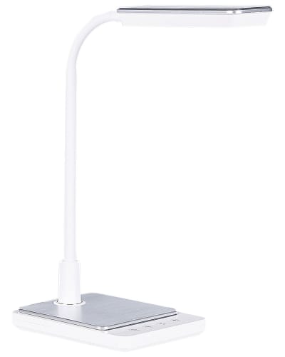 Lampe de bureau led avec variateur métal blanc