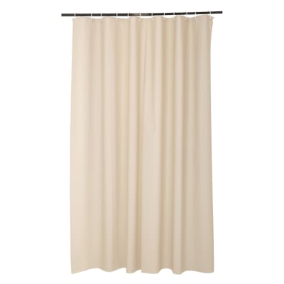 Rideau de douche uni en peva plastique taupe 200x180