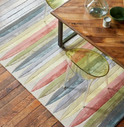 Tapis moderne tufté main en laine  multicolore 120x170 cm