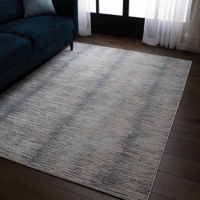 Tapis tissé plat moderne  bleu 120x160 cm