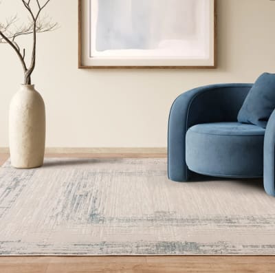 Tapis tissé plat moderne  bleu 120x160 cm