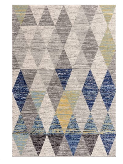 Tapis tissé plat moderne  Bleu 120x170 cm
