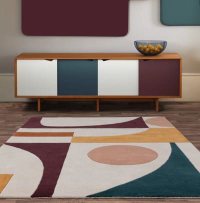 Tapis tufté main en laine  multicolore 160x230 cm