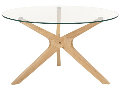 Table basse verre de sécurité marron clair